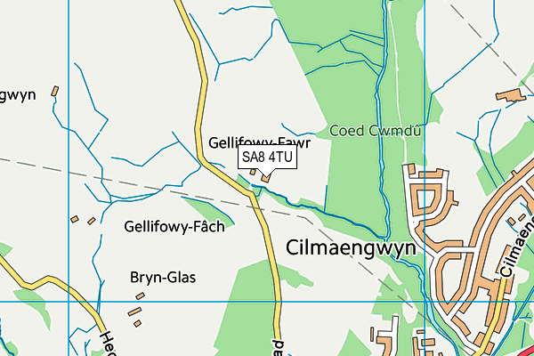 SA8 4TU map - OS VectorMap District (Ordnance Survey)