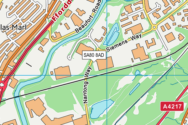 SA80 8AD map - OS VectorMap District (Ordnance Survey)
