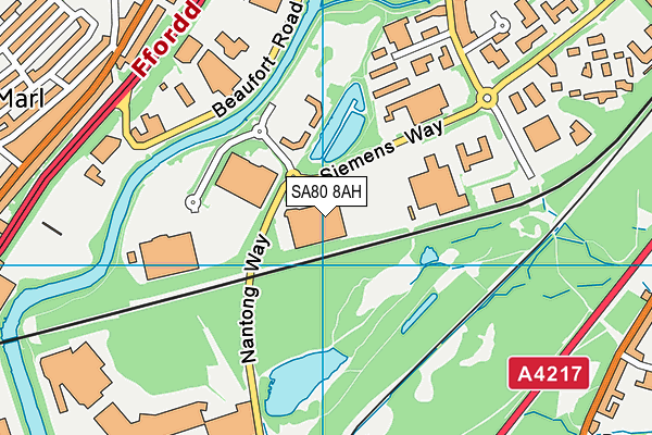 SA80 8AH map - OS VectorMap District (Ordnance Survey)