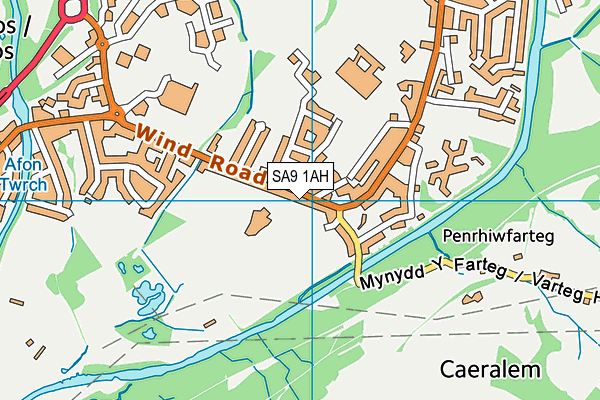SA9 1AH map - OS VectorMap District (Ordnance Survey)