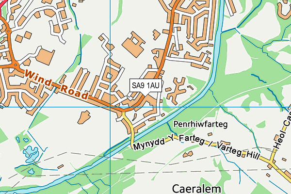 SA9 1AU map - OS VectorMap District (Ordnance Survey)