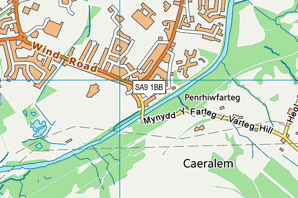 SA9 1BB map - OS VectorMap District (Ordnance Survey)