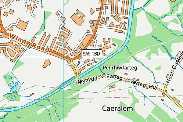SA9 1BD map - OS VectorMap District (Ordnance Survey)