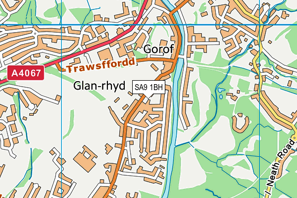 SA9 1BH map - OS VectorMap District (Ordnance Survey)