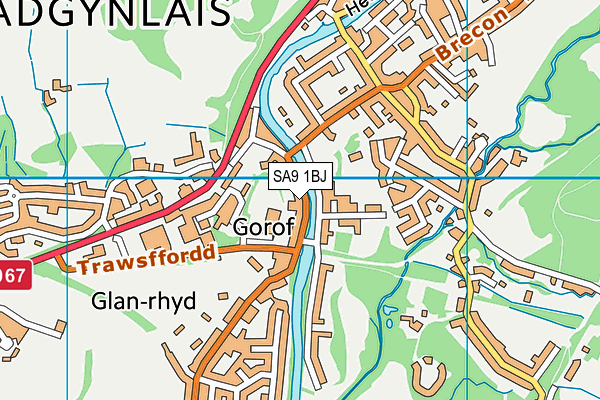 SA9 1BJ map - OS VectorMap District (Ordnance Survey)