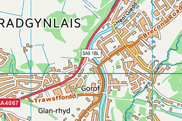 SA9 1BL map - OS VectorMap District (Ordnance Survey)