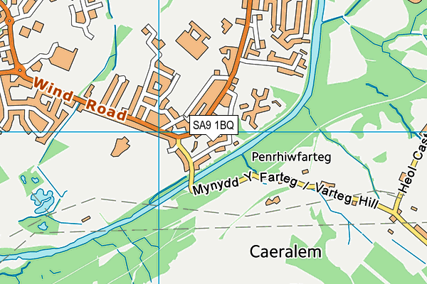 SA9 1BQ map - OS VectorMap District (Ordnance Survey)