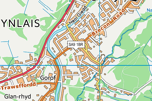 SA9 1BR map - OS VectorMap District (Ordnance Survey)