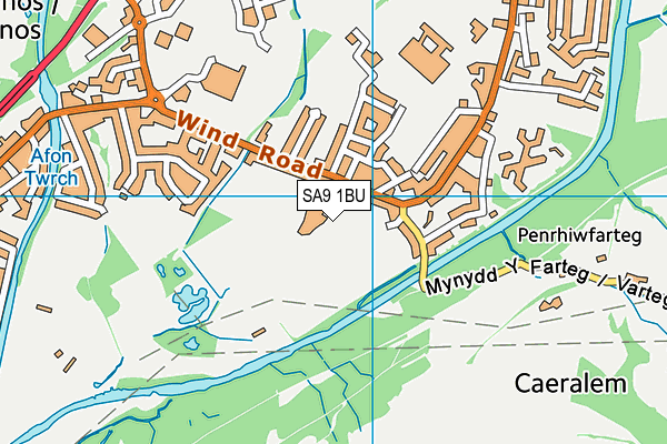 SA9 1BU map - OS VectorMap District (Ordnance Survey)