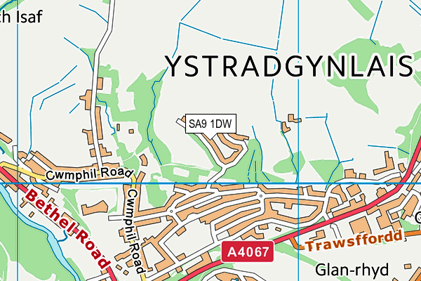 SA9 1DW map - OS VectorMap District (Ordnance Survey)