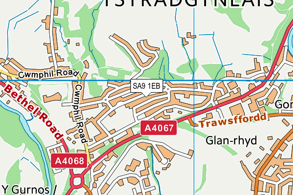 SA9 1EB map - OS VectorMap District (Ordnance Survey)