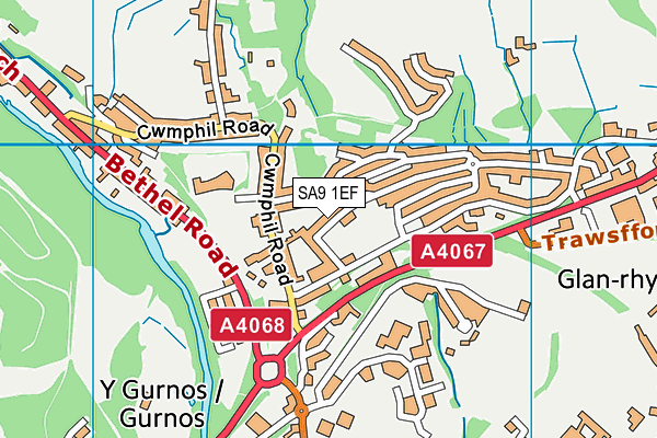 SA9 1EF map - OS VectorMap District (Ordnance Survey)