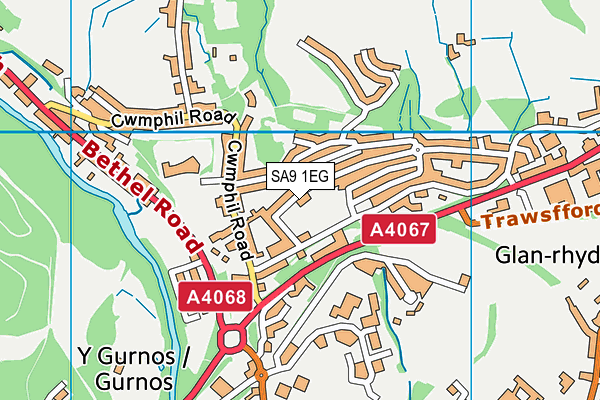 SA9 1EG map - OS VectorMap District (Ordnance Survey)