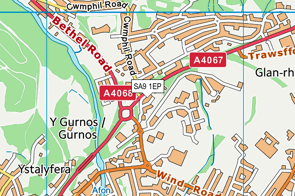 SA9 1EP map - OS VectorMap District (Ordnance Survey)