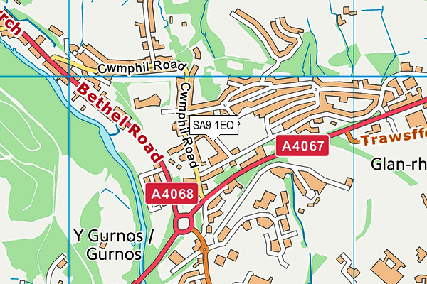 SA9 1EQ map - OS VectorMap District (Ordnance Survey)