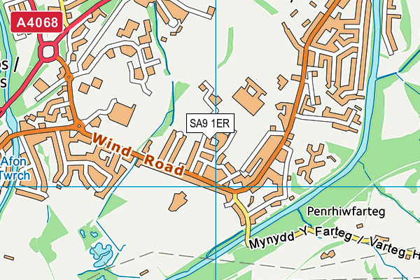 SA9 1ER map - OS VectorMap District (Ordnance Survey)