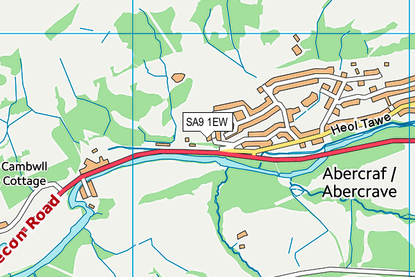 SA9 1EW map - OS VectorMap District (Ordnance Survey)