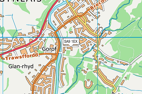 SA9 1EX map - OS VectorMap District (Ordnance Survey)