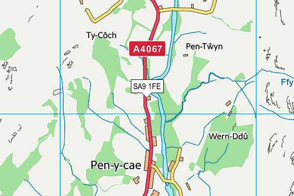 SA9 1FE map - OS VectorMap District (Ordnance Survey)