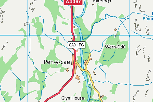 SA9 1FG map - OS VectorMap District (Ordnance Survey)