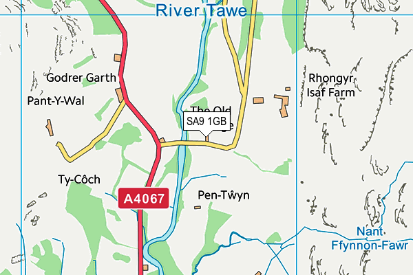 SA9 1GB map - OS VectorMap District (Ordnance Survey)