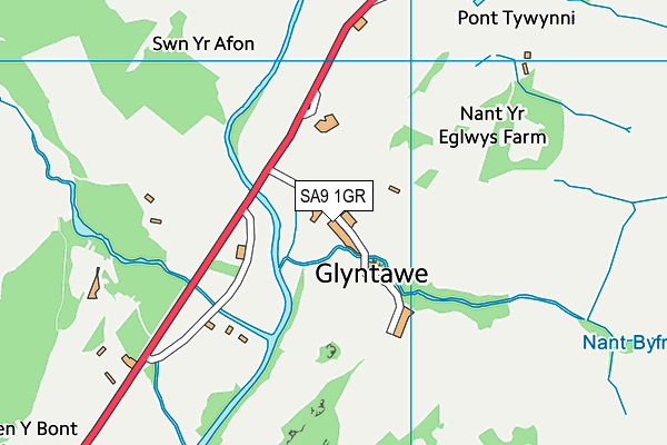 SA9 1GR map - OS VectorMap District (Ordnance Survey)