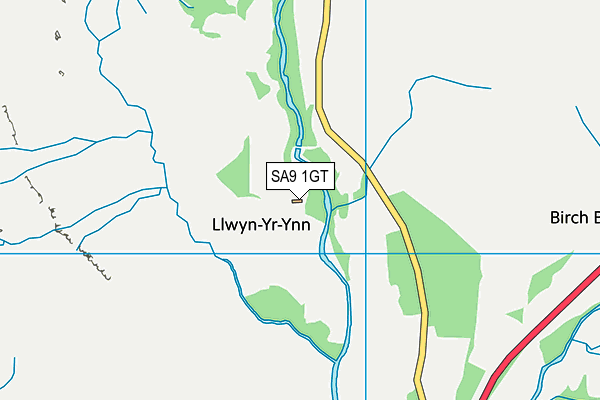 SA9 1GT map - OS VectorMap District (Ordnance Survey)