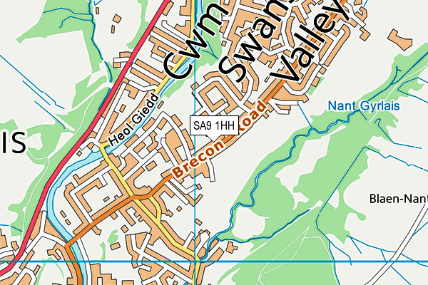 SA9 1HH map - OS VectorMap District (Ordnance Survey)