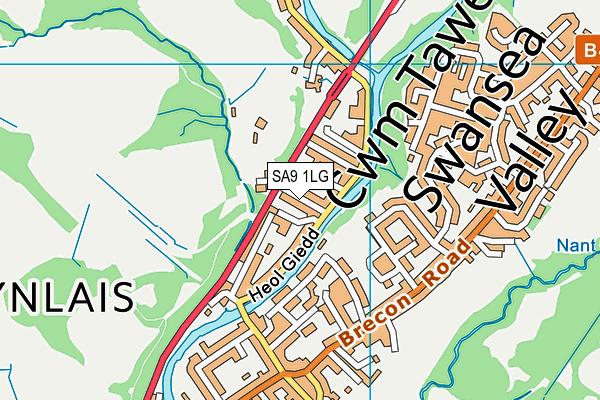 SA9 1LG map - OS VectorMap District (Ordnance Survey)