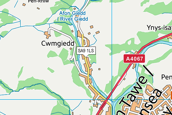 SA9 1LS map - OS VectorMap District (Ordnance Survey)