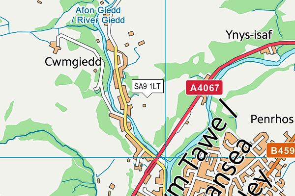 SA9 1LT map - OS VectorMap District (Ordnance Survey)