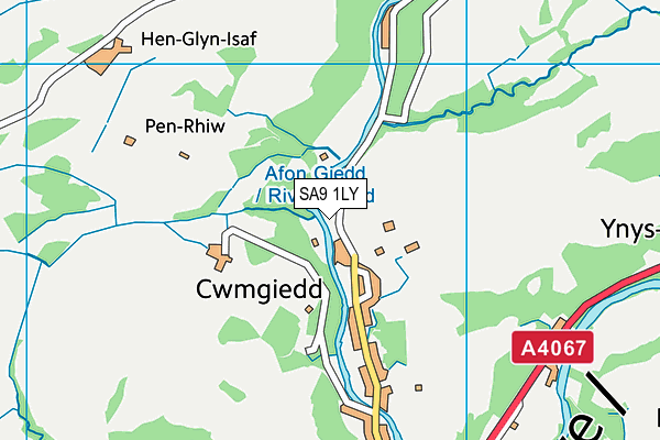 SA9 1LY map - OS VectorMap District (Ordnance Survey)