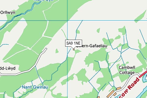 SA9 1NE map - OS VectorMap District (Ordnance Survey)