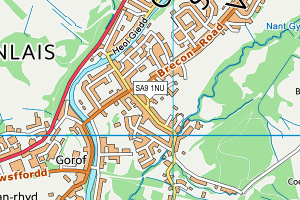 SA9 1NU map - OS VectorMap District (Ordnance Survey)