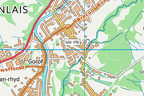 SA9 1PB map - OS VectorMap District (Ordnance Survey)