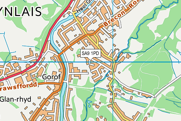 SA9 1PD map - OS VectorMap District (Ordnance Survey)