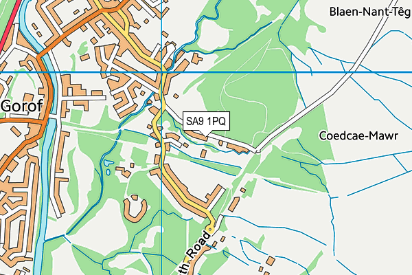 SA9 1PQ map - OS VectorMap District (Ordnance Survey)