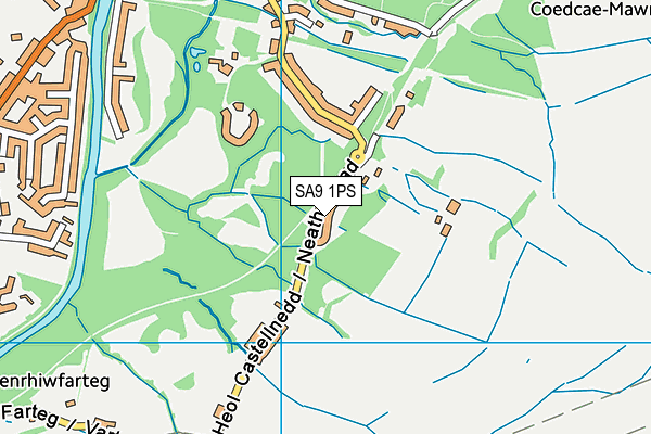 SA9 1PS map - OS VectorMap District (Ordnance Survey)