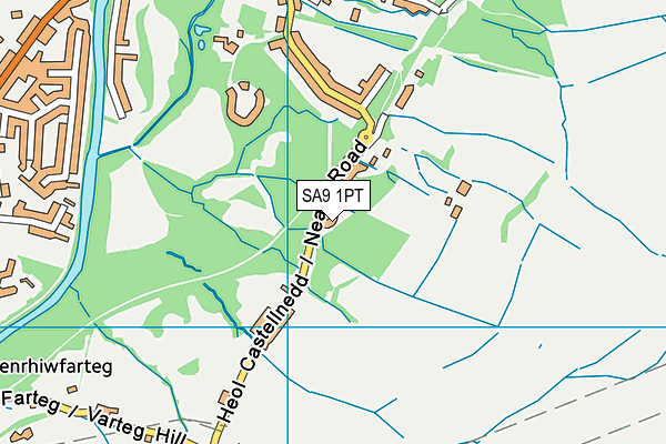 SA9 1PT map - OS VectorMap District (Ordnance Survey)