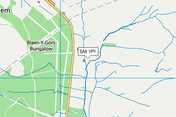 SA9 1PY map - OS VectorMap District (Ordnance Survey)