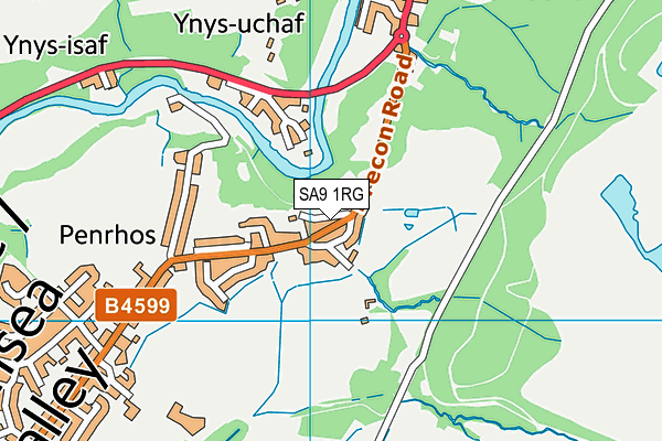 SA9 1RG map - OS VectorMap District (Ordnance Survey)