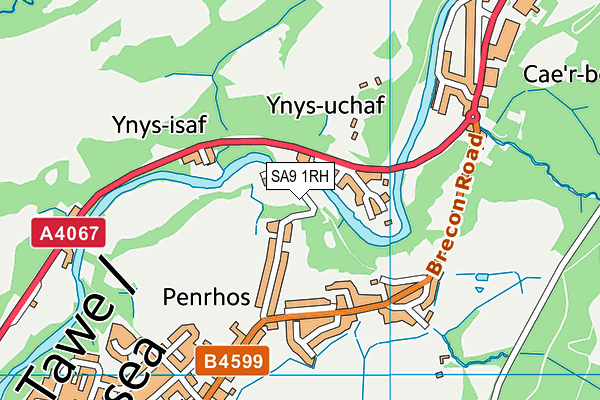 SA9 1RH map - OS VectorMap District (Ordnance Survey)