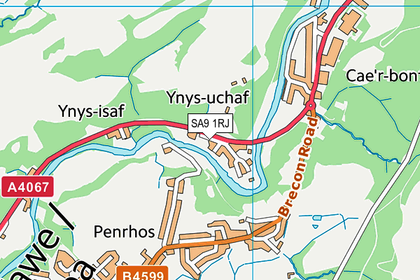 SA9 1RJ map - OS VectorMap District (Ordnance Survey)