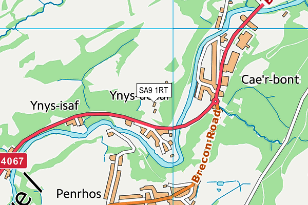 SA9 1RT map - OS VectorMap District (Ordnance Survey)