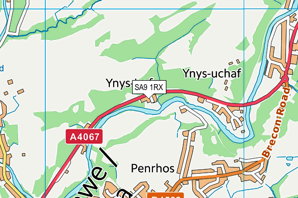 SA9 1RX map - OS VectorMap District (Ordnance Survey)