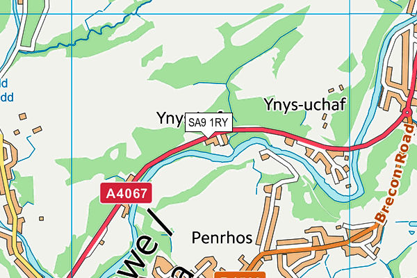 SA9 1RY map - OS VectorMap District (Ordnance Survey)