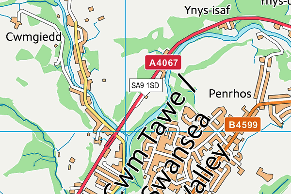 SA9 1SD map - OS VectorMap District (Ordnance Survey)