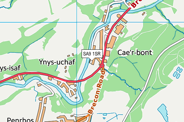 SA9 1SR map - OS VectorMap District (Ordnance Survey)