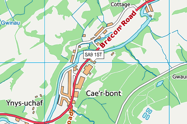 SA9 1ST map - OS VectorMap District (Ordnance Survey)