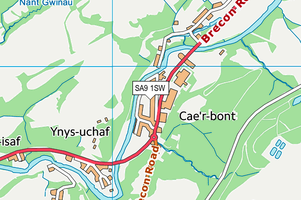 SA9 1SW map - OS VectorMap District (Ordnance Survey)